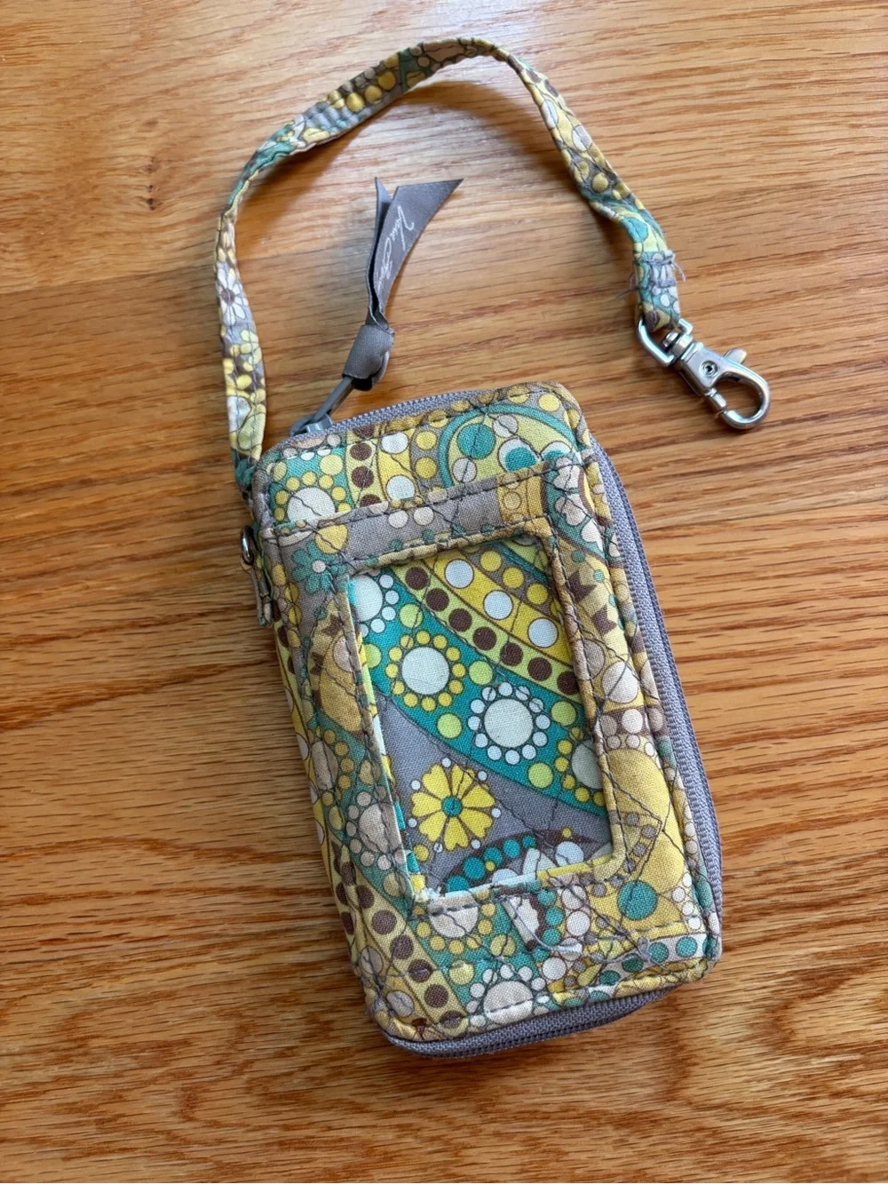 Vera Bradley lemon parfait zip wristlet